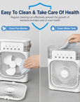 PolarEase ArcticFlow Lux — Smart Desktop Cooler with Clock & LED