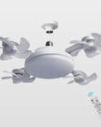 PolarEase AirGlow β Portable LED Fan with Remote | 3 Speeds | USB | White