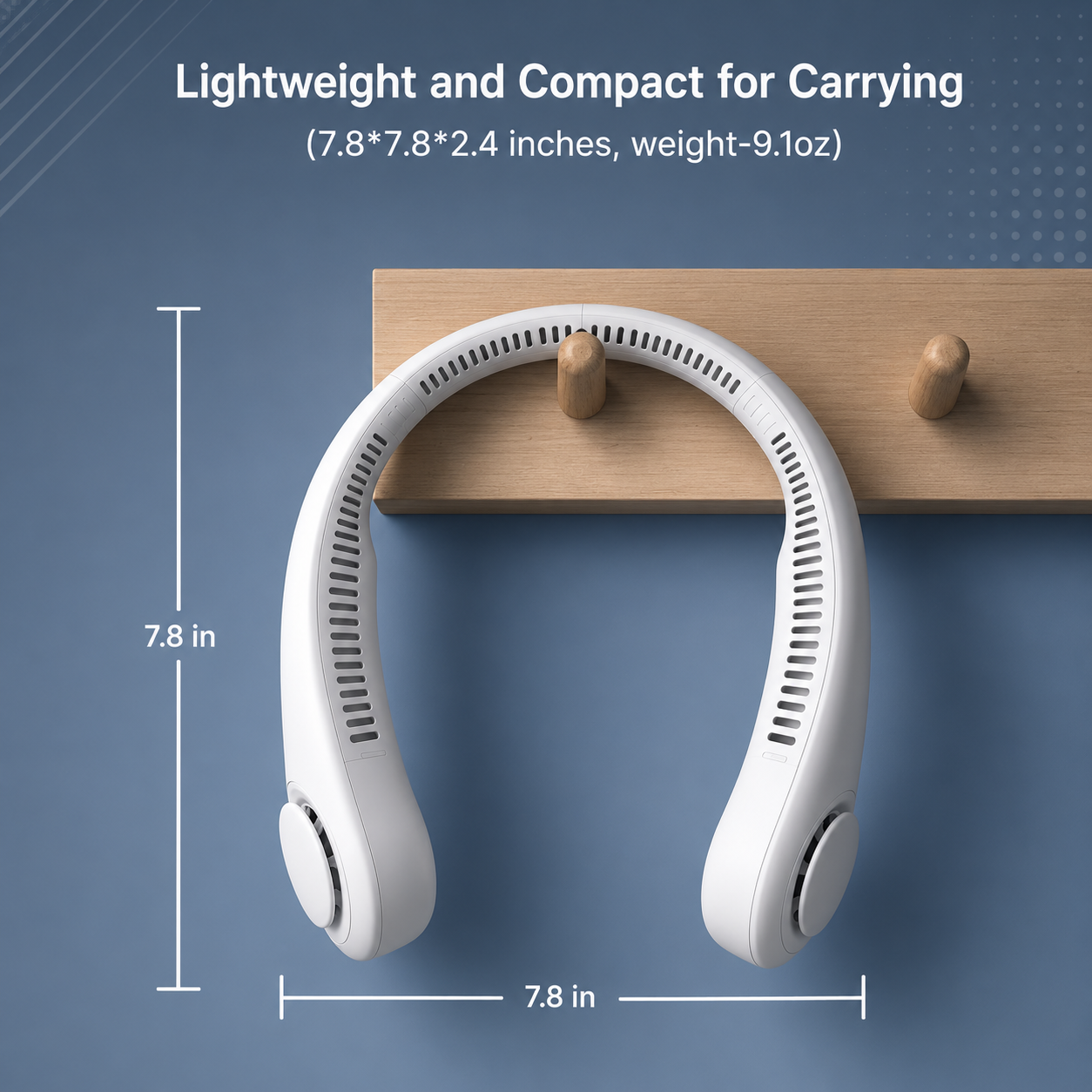 PolarEase AirWrap Elite — Bladeless Hands-Free Neck Fan