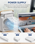 PolarEase ArcticFlow Lux — Smart Desktop Cooler with Clock & LED