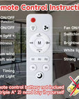 PolarEase AirGlow — 40W LED Ceiling Fan with Remote Control | E27 Socket | Dimmable | 85–265V