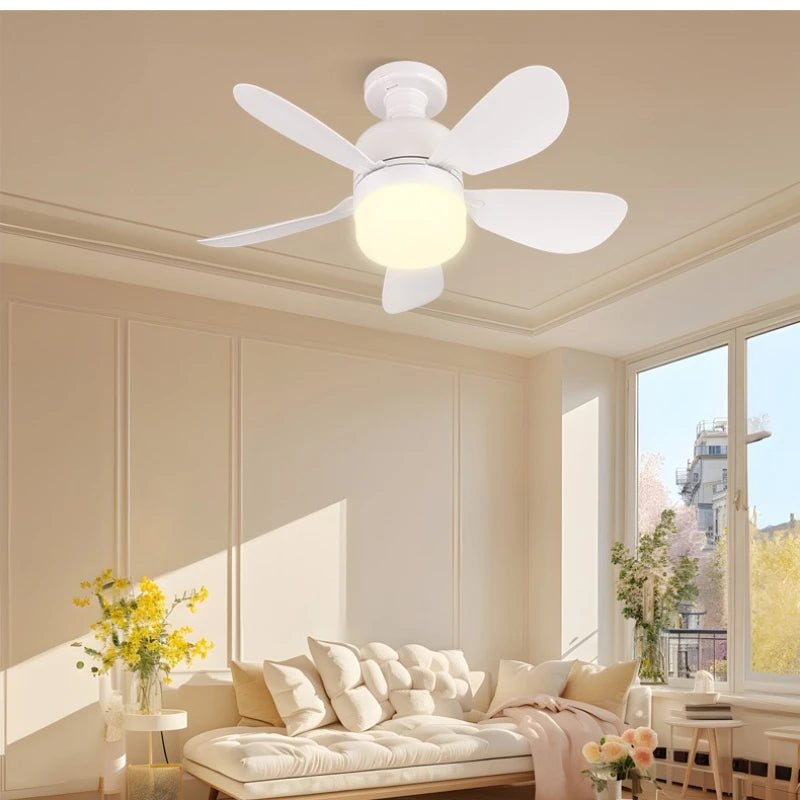 PolarEase AirGlow — 40W LED Ceiling Fan with Remote Control | E27 Socket | Dimmable | 85–265V