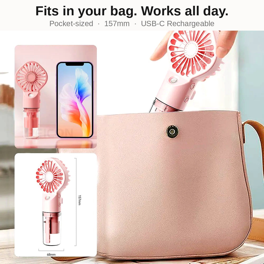 PolarEase Mini Mist — Portable Misting Fan for Beach, Festivals &amp; Travel